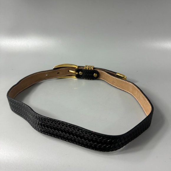 Simon Genuine Black Leather Belt, Size M main image 9